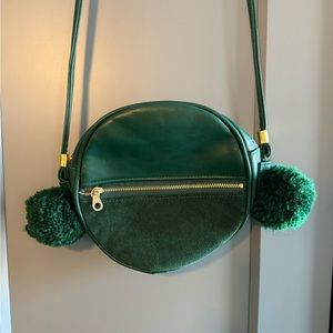 Bando leather circle crossbody purse